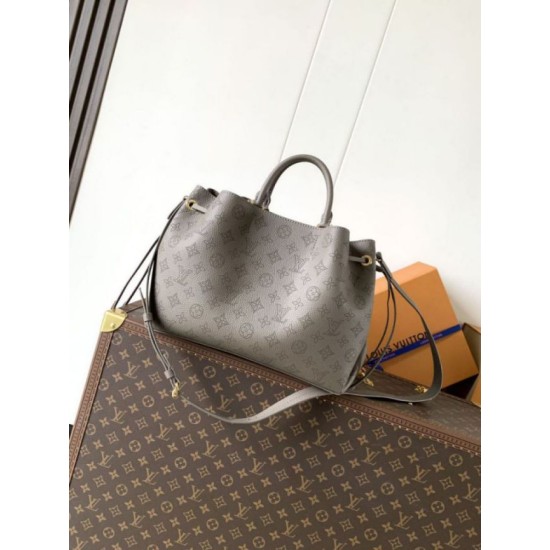 Luxury Replica Louis Vuitton Bella Mahina Tote Bag M59201 Gray Knockoff Mirror Quality Replica Louis Vuitton Bella Mahina Tote Bag M59201 Gray Clone