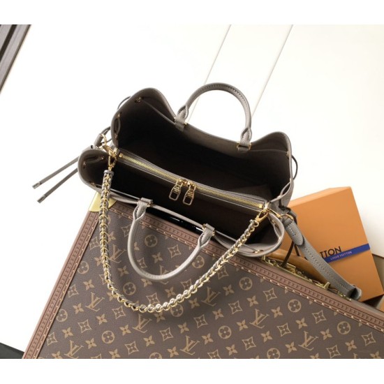 Luxury Replica Louis Vuitton Bella Mahina Tote Bag M59201 Gray Knockoff Mirror Quality Replica Louis Vuitton Bella Mahina Tote Bag M59201 Gray Clone