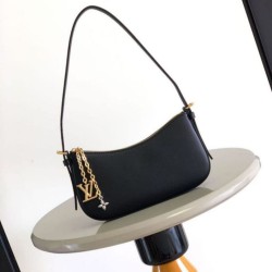 Mirror Quality Replica Louis Vuitton Pochette LV Bloom Bag M25525 Black Clone