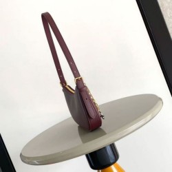 Mirror Quality Replica Bag Louis Vuitton LV Bloom Pochette M25650 Burgundy Clone