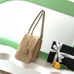 Mirror Quality Replica Chanel 26S Maxi Bowling Bag AS6211 Dark Beige Calfskin Suede Clone