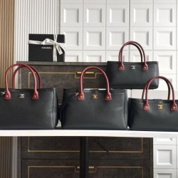 Mirror Quality Replica Chanel Cerf Executive Small/Large Tote Bag in Black Clone