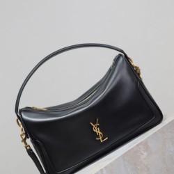 Mirror Quality Replica YSL Saint Laurent Soft Camera Handbag in Black Clone