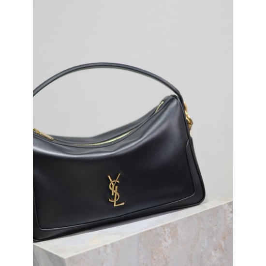 Mirror Quality Replica YSL Saint Laurent Soft Camera Handbag in Black Clone
