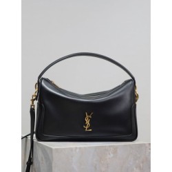 Mirror Quality Replica YSL Saint Laurent Soft Camera Handbag in Black Clone