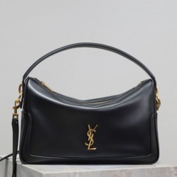 Mirror Quality Replica YSL Saint Laurent Soft Camera Handbag in Black Clone