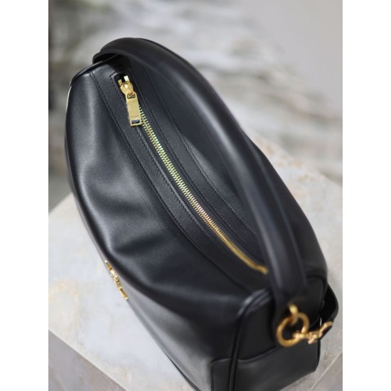 Mirror Quality Replica YSL Saint Laurent Soft Camera Handbag in Black Clone