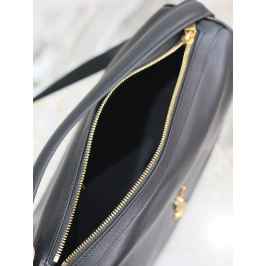 Mirror Quality Replica YSL Saint Laurent Soft Camera Handbag in Black Clone