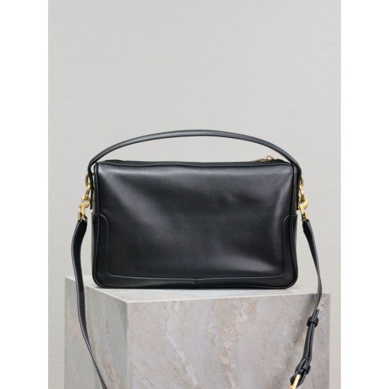 Mirror Quality Replica YSL Saint Laurent Soft Camera Handbag in Black Clone