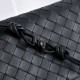 Mirror Quality Replica Bottega Veneta Giorno Intrecciato Shoulder Bag in Black Clone