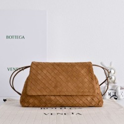Mirror Quality Replica Bottega Veneta Giorno Intrecciato Dust Bag in Brown Woven Velvet Clone