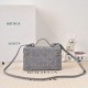 Mirror Quality Replica Bottega Veneta Makeup Case in Gray Suede Clone