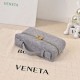 Mirror Quality Replica Bottega Veneta Makeup Case in Gray Suede Clone
