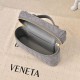 Mirror Quality Replica Bottega Veneta Makeup Case in Gray Suede Clone