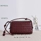 Mirror Quality Replica Bottega Veneta Notturno Intrecciato Shoulder Bag Burgundy Clone