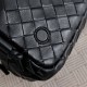 Mirror Quality Replica Bottega Veneta Notturno Intrecciato Shoulder Bag Black Clone