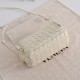 Mirror Quality Replica Bottega Veneta Notturno Intrecciato Shoulder Bag White Clone