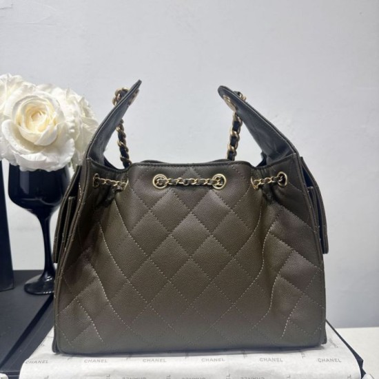 Mirror Quality Replica Chanel AS5293 Drawstring Shoulder Bag Green Clone