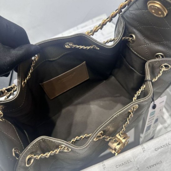 Mirror Quality Replica Chanel AS5293 Drawstring Shoulder Bag Green Clone