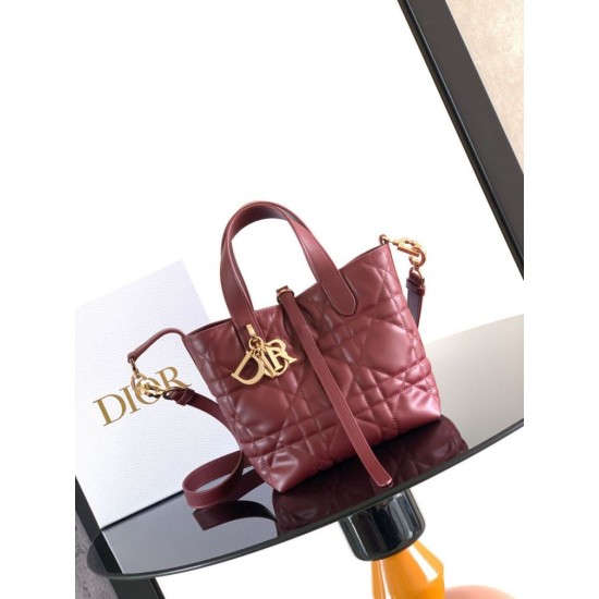 Luxury Replica Dior Toujours Small Vertical Tote Bag Red Knockoff Mirror Quality Replica Dior Toujours Small Vertical Tote Bag Red Clone