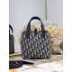 Mirror Quality Replica Dior Bag Toujours Small Oblique Denim Jacquard Bag in Blue Clone