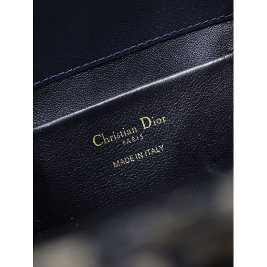 Mirror Quality Replica Dior Bag Toujours Small Oblique Denim Jacquard Bag in Blue Clone