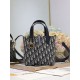 Mirror Quality Replica Dior Bag Toujours Small Oblique Denim Jacquard Bag in Blue Clone