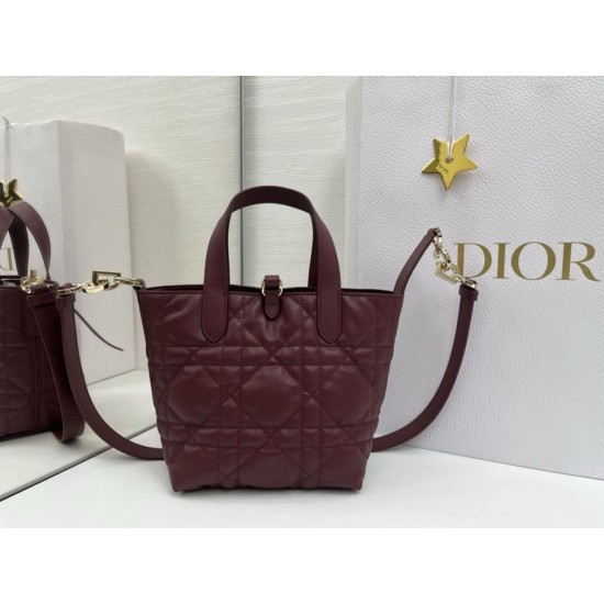 Luxury Replica Dior Toujours Small Vertical Tote Bag in Burgundy Knockoff Mirror Quality Replica Dior Toujours Small Vertical Tote Bag in Burgundy Clone
