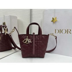 Mirror Quality Replica Dior Toujours Small Vertical Tote Bag in Burgundy Clone