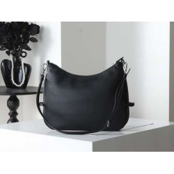 Mirror Quality Replica Prada Fold Large Crossbody Bag 1BC288 in Black/Brown Clone