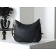 Mirror Quality Replica Prada Fold Large Crossbody Bag 1BC288 in Black/Brown Clone