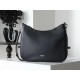 Mirror Quality Replica Prada Fold Large Crossbody Bag 1BC288 in Black/Brown Clone
