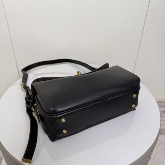 Mirror Quality Replica Balenciaga Le 7 Medium Crossbody Bag in Black Clone