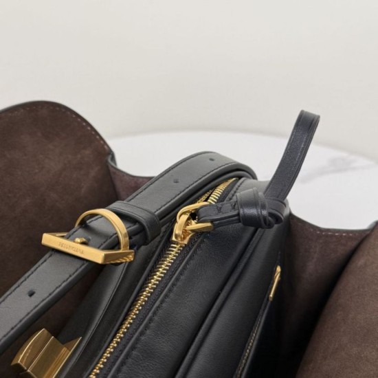 Mirror Quality Replica Balenciaga Le 7 Medium Crossbody Bag in Black Clone