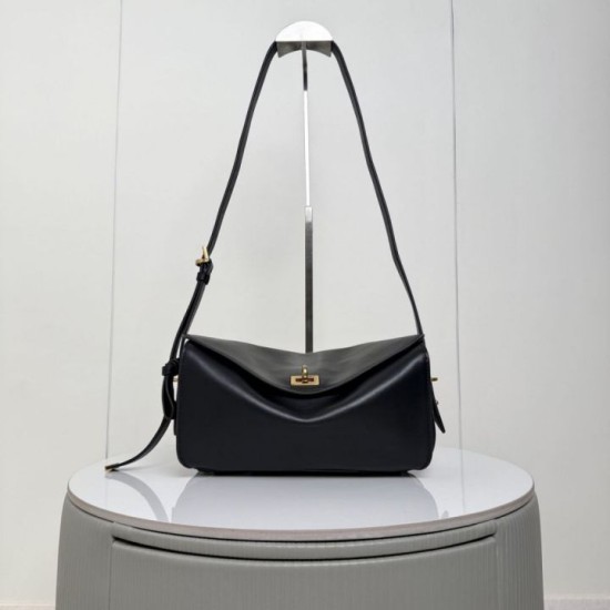 Mirror Quality Replica Balenciaga Le 7 Medium Crossbody Bag in Black Clone