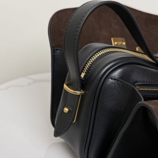 Mirror Quality Replica Balenciaga Le 7 Medium Crossbody Bag in Black Clone