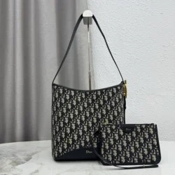 Mirror Quality Replica Dior Médaillon Medium Bucket Bag M1532 Dior Oblique Blue Clone