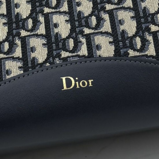 Mirror Quality Replica Dior Médaillon Medium Bucket Bag M1532 Dior Oblique Blue Clone