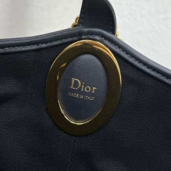 Mirror Quality Replica Dior Médaillon Medium Bucket Bag M1532 Dior Oblique Blue Clone