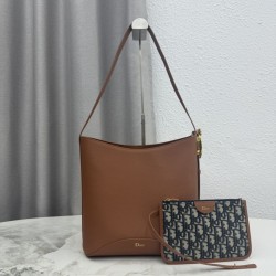 Mirror Quality Replica Dior Médaillon Medium Bucket Bag M1532 Brown Clone