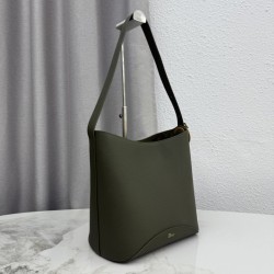 Luxury Replica Dior Médaillon Medium Bucket Bag M1532 Dark Green Knockoff Mirror Quality Replica Dior Médaillon Medium Bucket Bag M1532 Dark Green Clone