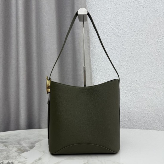 Mirror Quality Replica Dior Médaillon Medium Bucket Bag M1532 Dark Green Clone
