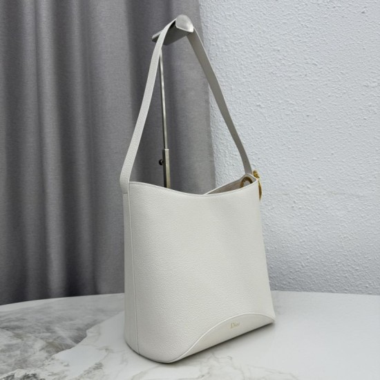 Mirror Quality Replica Dior Médaillon Medium Bucket Bag M1532 White Clone