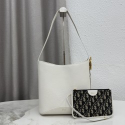 Mirror Quality Replica Dior Médaillon Medium Bucket Bag M1532 White Clone
