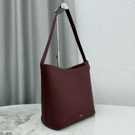Mirror Quality Replica Dior Médaillon Medium Bucket Bag M1532 Burgundy Clone
