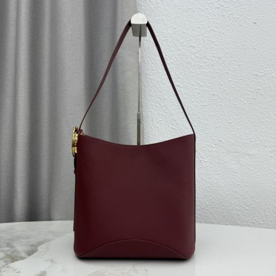 Mirror Quality Replica Dior Médaillon Medium Bucket Bag M1532 Burgundy Clone