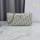 Mirror Quality Replica Dior Oblique Bow Chain clutch S2504 beige/gray Clone