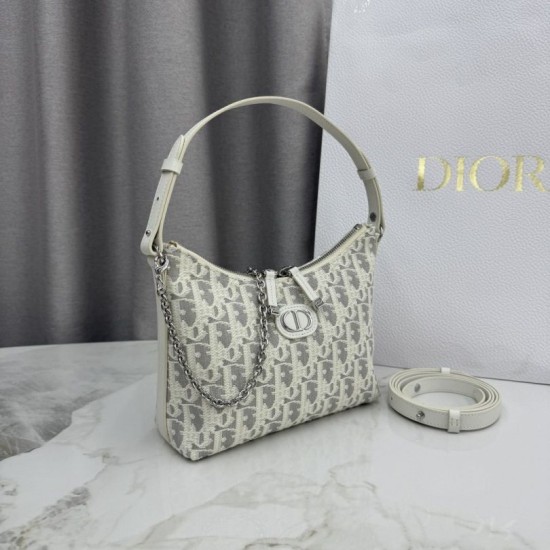 Luxury Replica Dior 30 Montaigne Miss Caro Oblique shoulder bag beige/gray Knockoff Mirror Quality Replica Dior 30 Montaigne Miss Caro Oblique shoulder bag beige/gray Clone