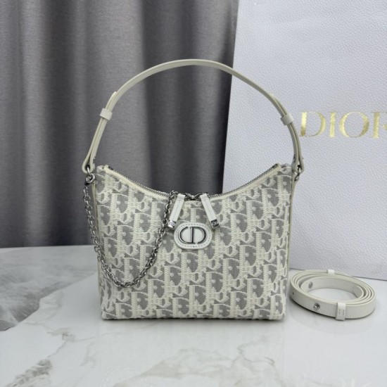 Luxury Replica Dior 30 Montaigne Miss Caro Oblique shoulder bag beige/gray Knockoff Mirror Quality Replica Dior 30 Montaigne Miss Caro Oblique shoulder bag beige/gray Clone