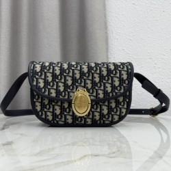 Mirror Quality Replica Dior Medallion shoulder bag M3920 Oblique blue Clone